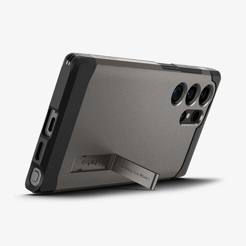 ACS07300 - Galaxy S24 Ultra Case Tough Armor in Black showing the back